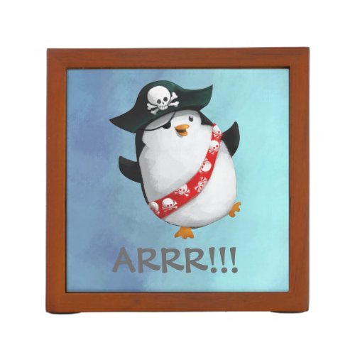 Cute Pirate Penguin Pencil Holder