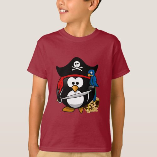 Cute Pirate Penguin T_Shirt