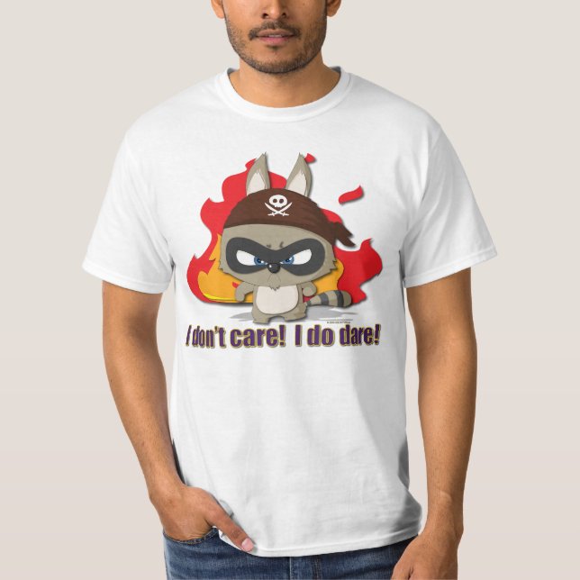 Cute Pirate Raccoon Tee Cartoon Character T-shirt (Front)