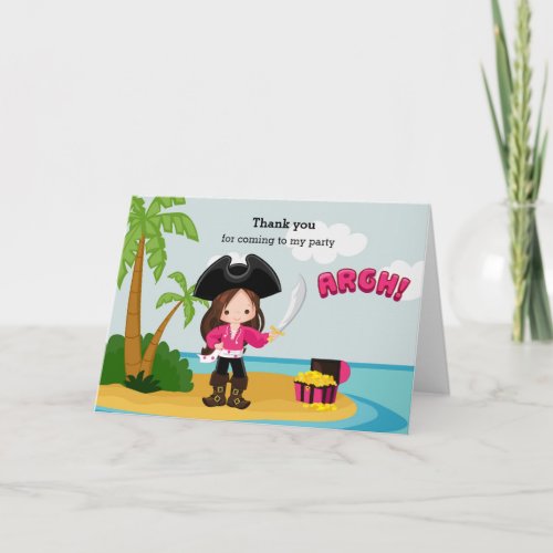 Cute Pirate Thank You Card