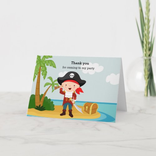 Cute Pirate Thank You Card