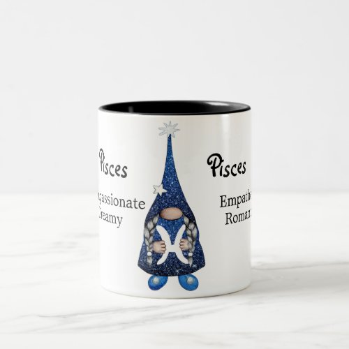 Cute Pisces Gnome Zodiac Sign  Two_Tone Coffee Mug