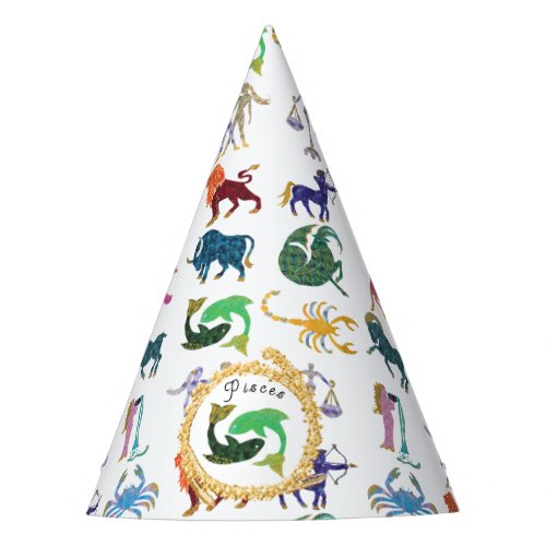 Cute Pisces Zodiac Birthday Party Hat