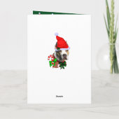 Cute Pit Bull Christmas Holiday Card | Zazzle