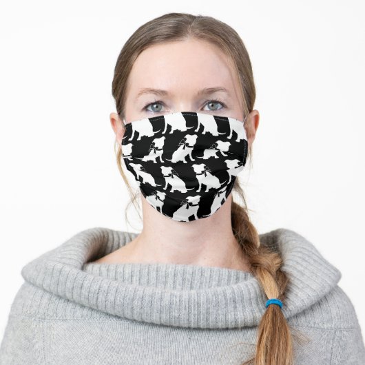 Cute Pit Bull Dog Pitbull Puppy Adult Cloth Face Mask (Worn)