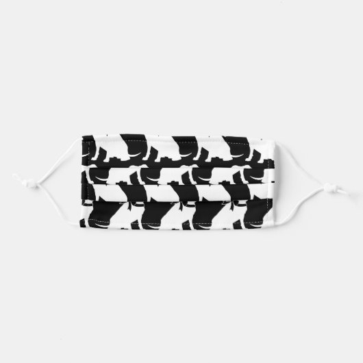 Cute Pit Bull Dog Pitbull Puppy Adult Cloth Face Mask (Front, Folded)