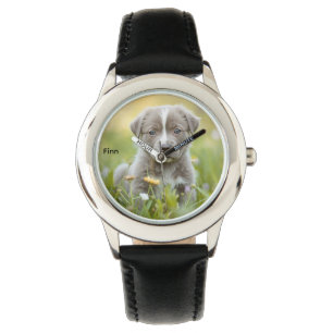 Cute Pit Bull Kid's Personalized Watch