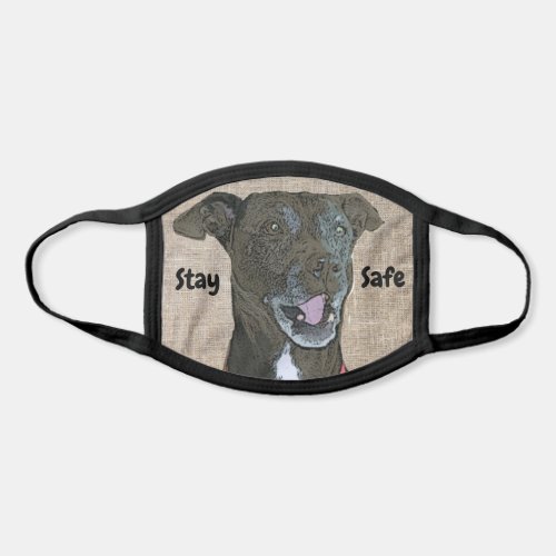 Cute Pit Bull Lab Mix Dog Stay Safe Face Mask