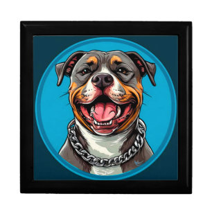 Cute Pitbull dog Gift Box