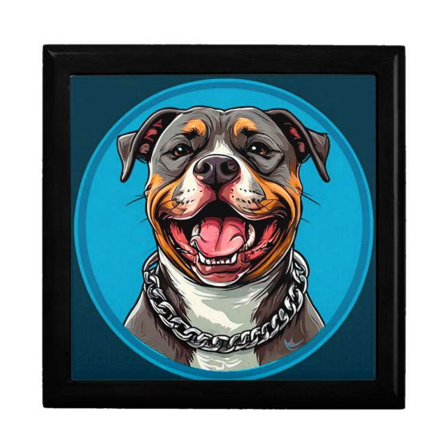 Cute Pitbull dog Gift Box (Front)