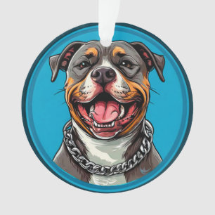 Cute Pitbull dog Ornament