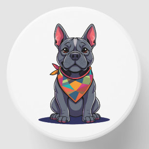 Cute Pitbull Frenchie Dog with Bandana Art Mini Candle Favors