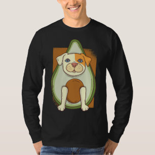 Cute Pitbull In Avocado Pitbull Lover Avocado Love T-Shirt