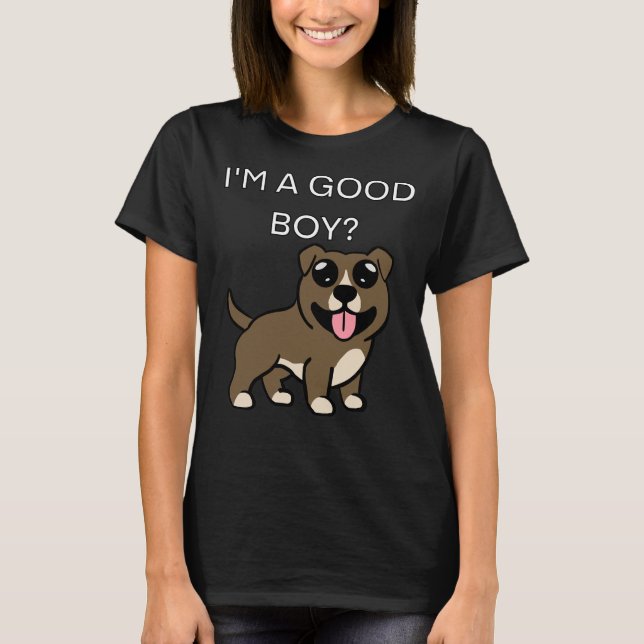 Cute Pitbull  T-Shirt (Front)