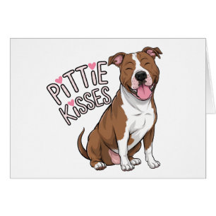 Cute Pitbull Thinking of You Love Pittie Pit Bull Cards