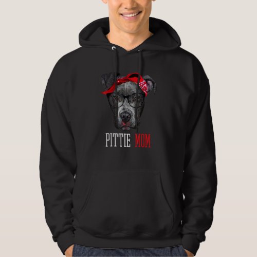 Cute Pittie Mom Pitbull Dog  Mothers Day Hoodie