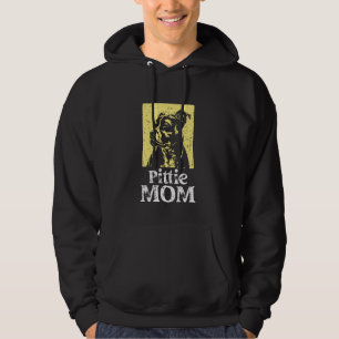 Cute Pittie Mom Pitbull Mom Dog Mom Lover Owner Pi Hoodie