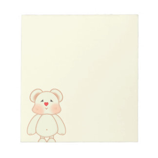 Cute Pixel Drawing Bear Notepad