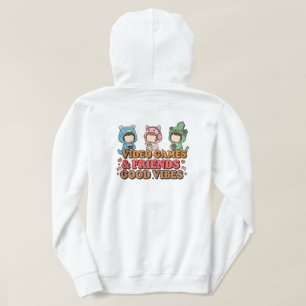 Cute Pixel Gamer Friends Art Piece Hoodie