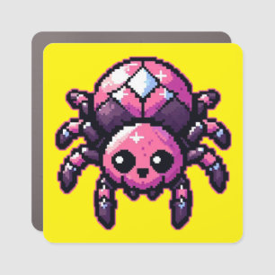 Cute Pixel Spider Car Magnet
