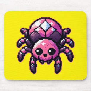 Cute Pixel Spider Mouse Pad