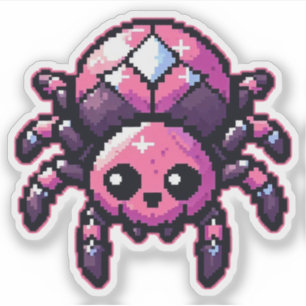 Cute Pixel Spider Sticker