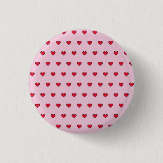 Cute pixelated heart shape  button