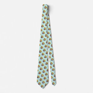 Cute pixeled bad girl neck tie