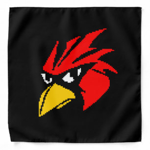 Cute pixeled bird face bandana
