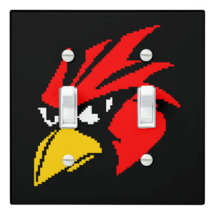 Cute pixeled bird face drawstring bag hand sanitiz light switch cover