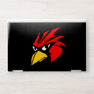 Cute pixeled bird face HP laptop skin