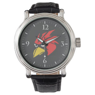 Cute pixeled bird face watch