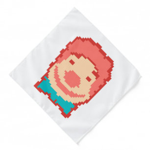 Cute pixeled clown face  bandana
