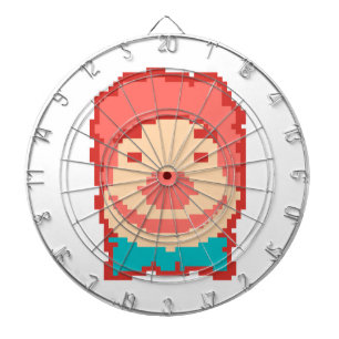 Cute pixeled clown face  dart board