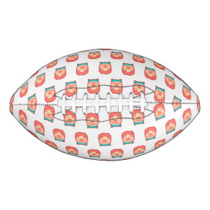 Cute pixeled clown face  football