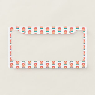Cute pixeled clown face  license plate frame
