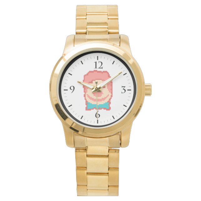 Cute pixeled clown face  watch (Front)