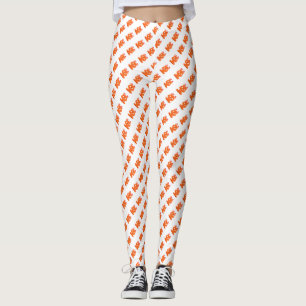 Cute pixeled deer baby playing cards drawstring ba leggings