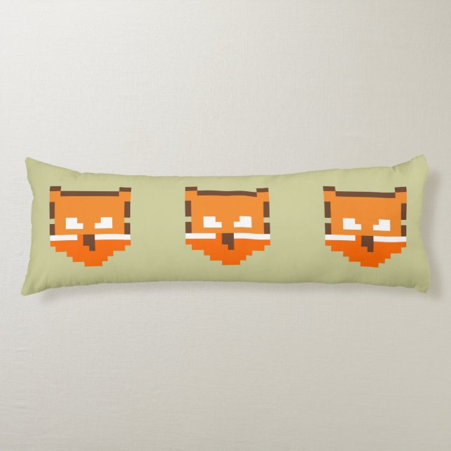 Cute pixeled fox face Case-Mate iPhone case Body Pillow (Front)