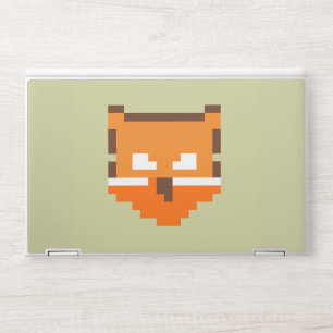 Cute pixeled fox face HP laptop skin