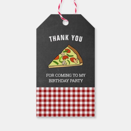 Cute Pizza Kids Birthday Party Favor Gift Tags