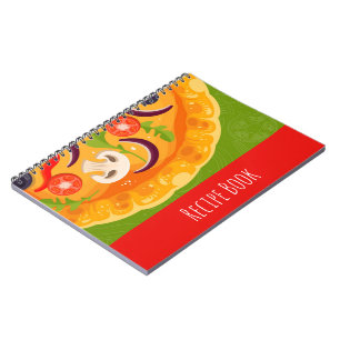Cute pizza lover colorful food notebook
