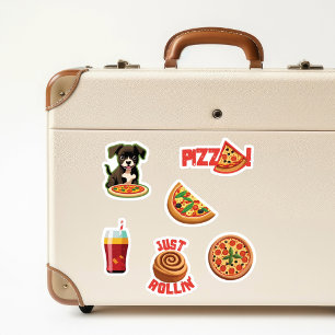 Cute Pizza Lovers Stickers - Personalize it!