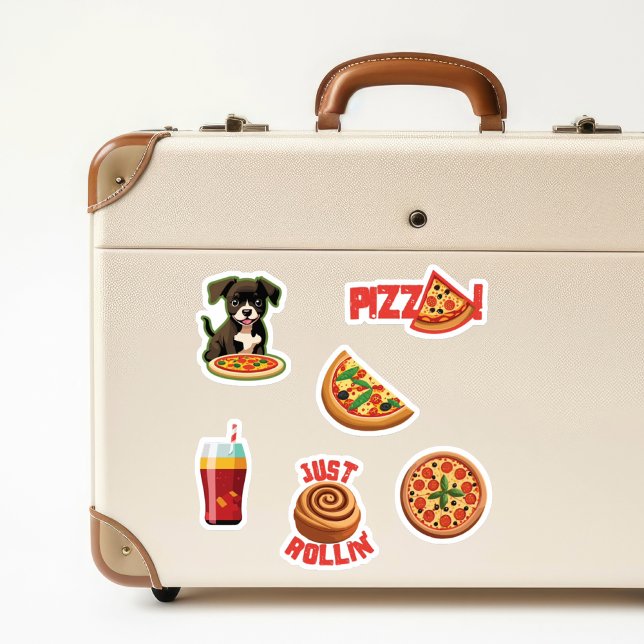 Cute Pizza Lovers Stickers - Personalize it! (Creator Uploaded)