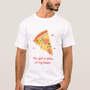 Cute Pizza of my Heart Pun Love Humor T-Shirt
