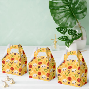 cute pizza party tiled pattern Favor Box 