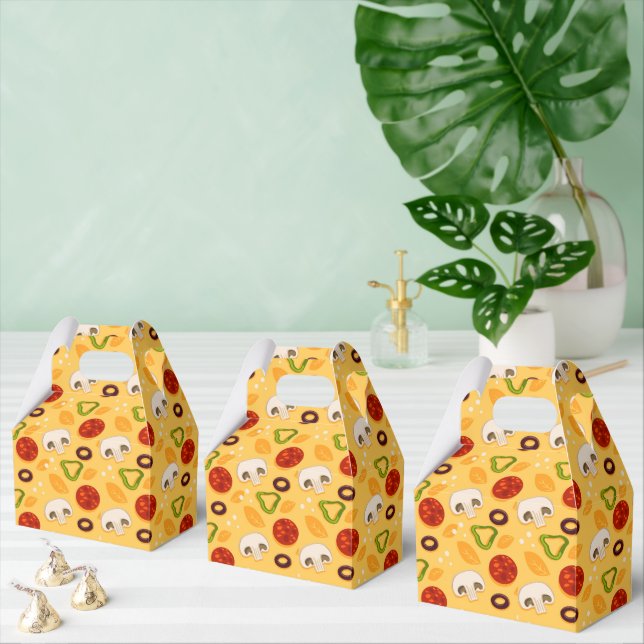 cute pizza party tiled pattern Favor Box  (Multiple)