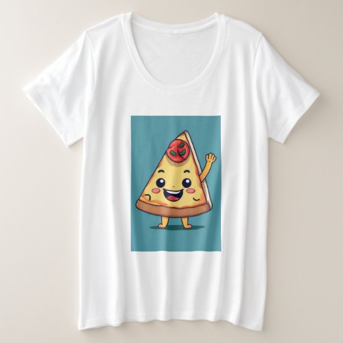 Cute Pizza Plus Size T_Shirt