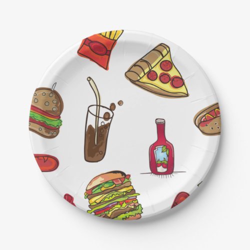 Cute Pizza Printed Artisan Paper Plate for Party