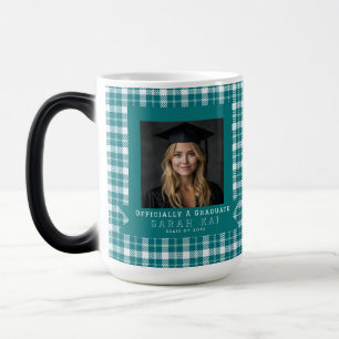 Cute Plaid Print Mom Graduation Gift Color Morph Mug